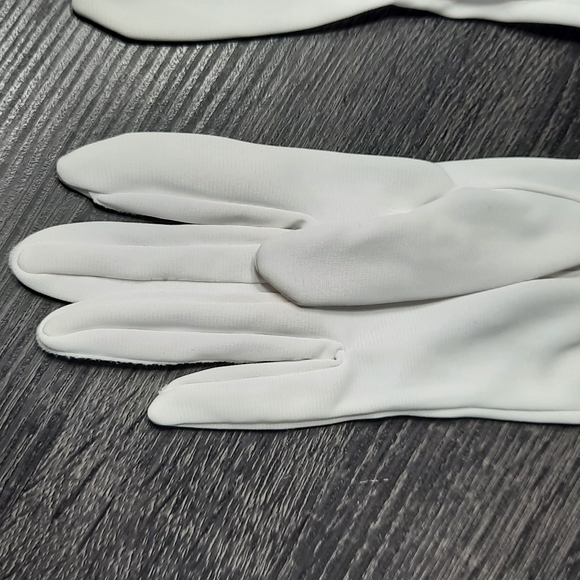 Vintage Elbow Length Satin Evening Gloves - Picture 6 of 8